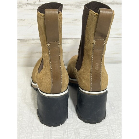 Rag & Bone Women Boot Size 38.5 US 8.5 Brown Leather Block Heel Lug Sole Pull On - Picture 10 of 16